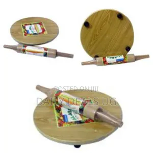 Chapatti Rolling Board Plus Rolling Pin – Brown