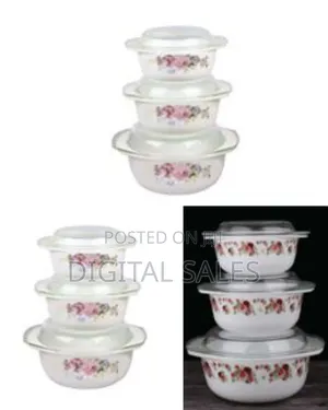 Opal 3 Pc Multi-Print Ceramic Casserole Serving Dishes Bowls