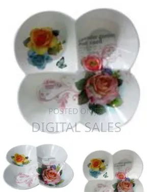 Melamine Portioned Platter Flower Shape