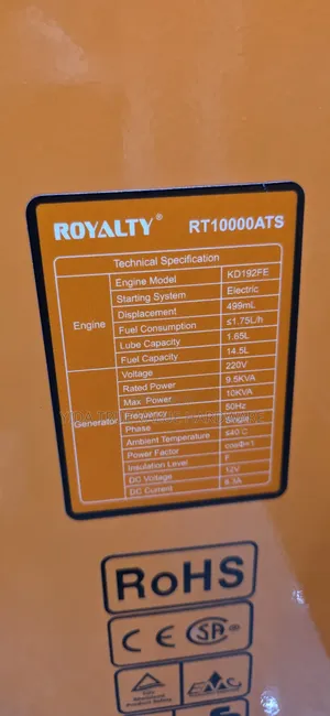 Generator 10kva Rt10000ats