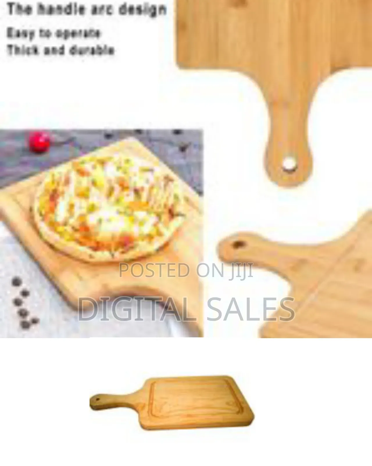 Household Wooden Rectangle Flat Fruit Pizza Serving Board Tray Plate