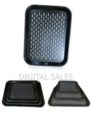 3 PCS of Rubber Non-Slip Serving Trays Platters