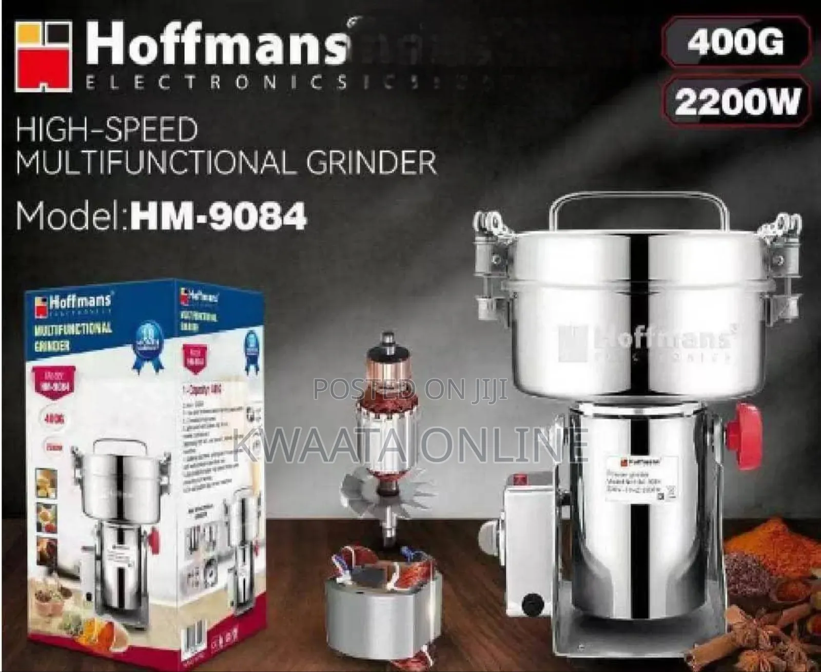 500g Hoffman 2500w Electric High-Speed Multifunctional Grinder Hm-9085