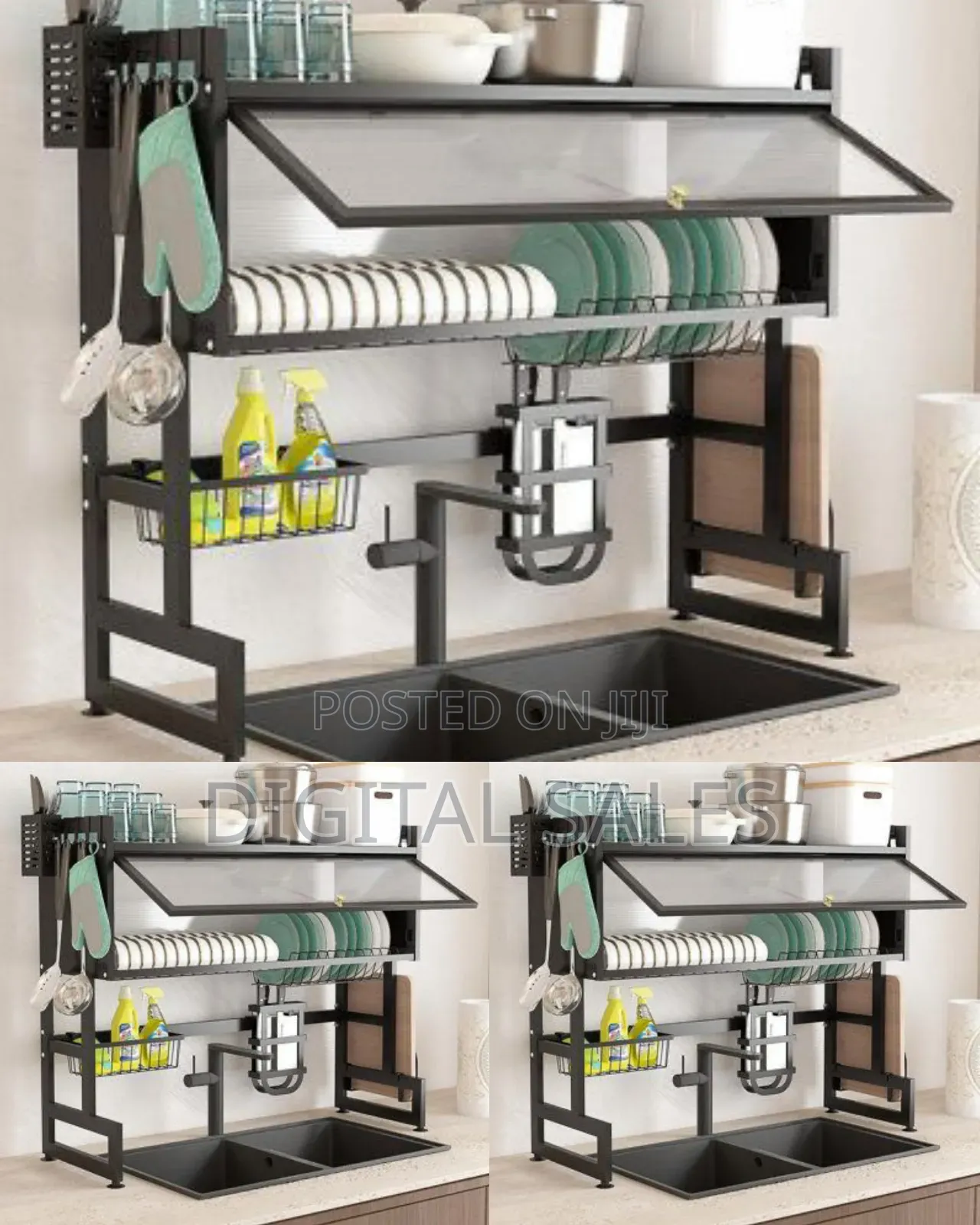Metallic Kitchen Organizers
