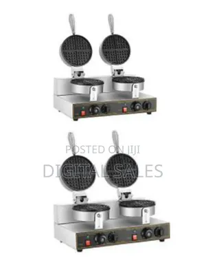 Commercial Waffle Maker, Double Head Waffle Maker Machine 110v 2400w
