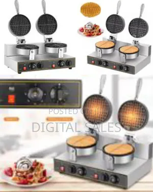 Commercial Waffle Maker, Double Head Waffle Maker Machine 110v 2400w