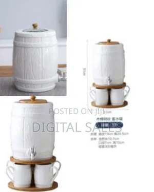 Ceramic Hot and Cold Kettle Set With Faucet Large-Capacity Water Tank