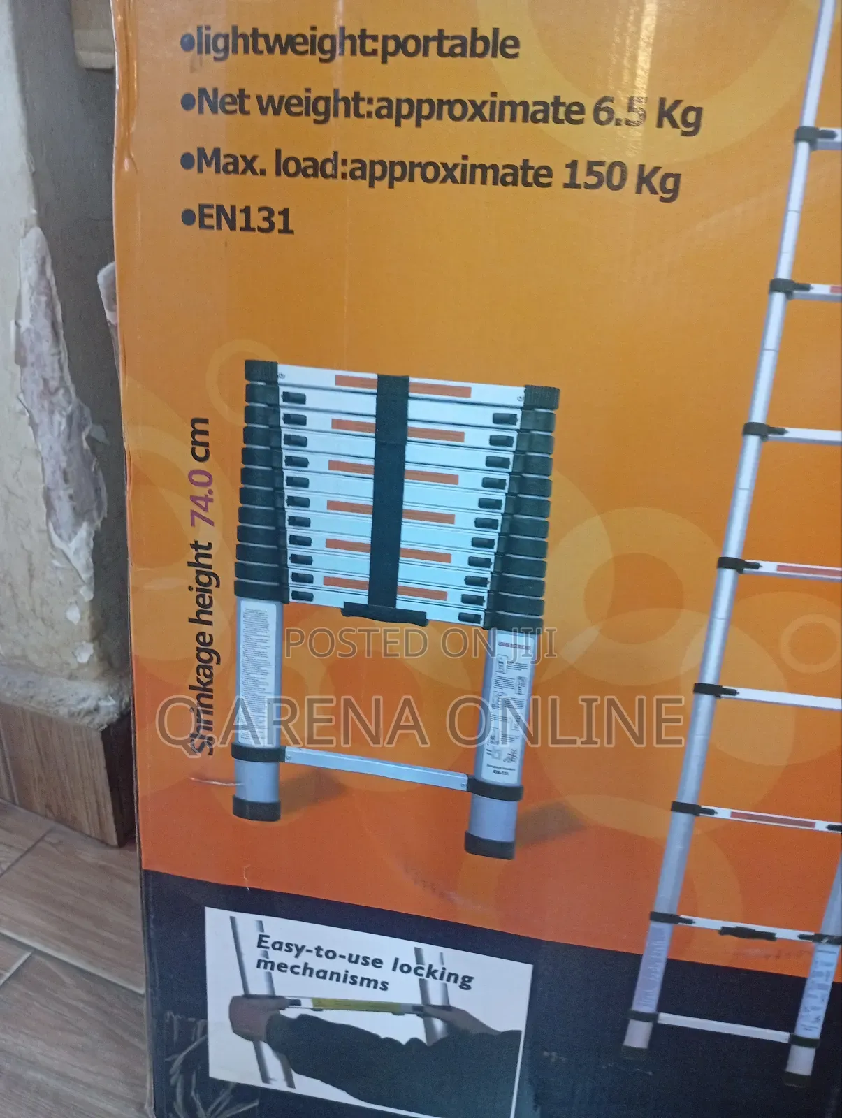 2.6m 9 Steps Telescopic Ladder