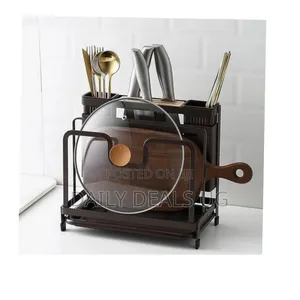 Kitchen Desktop Storage Rack Knife Block Cutting Board Chopper Holder