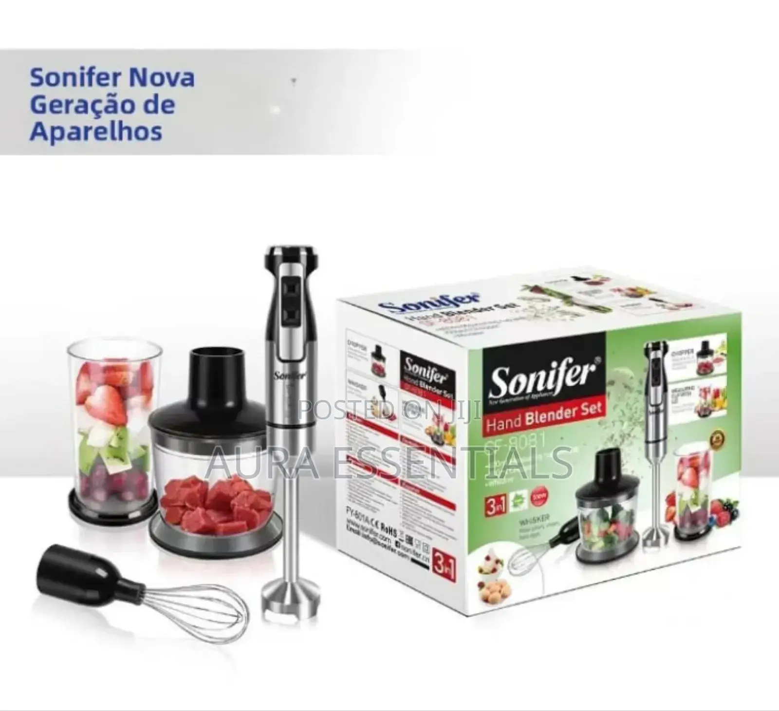 Sonifer 3-in-1 Multifunctional Hand Blender Set
