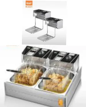 Raf 11 Litre Automatic Commercial 5.5l+5.5l Double 2 Basket Stainless