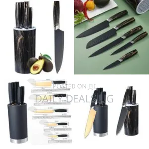 6-PCS Set of Chef Bread Knife Fruit Knife Cylinder