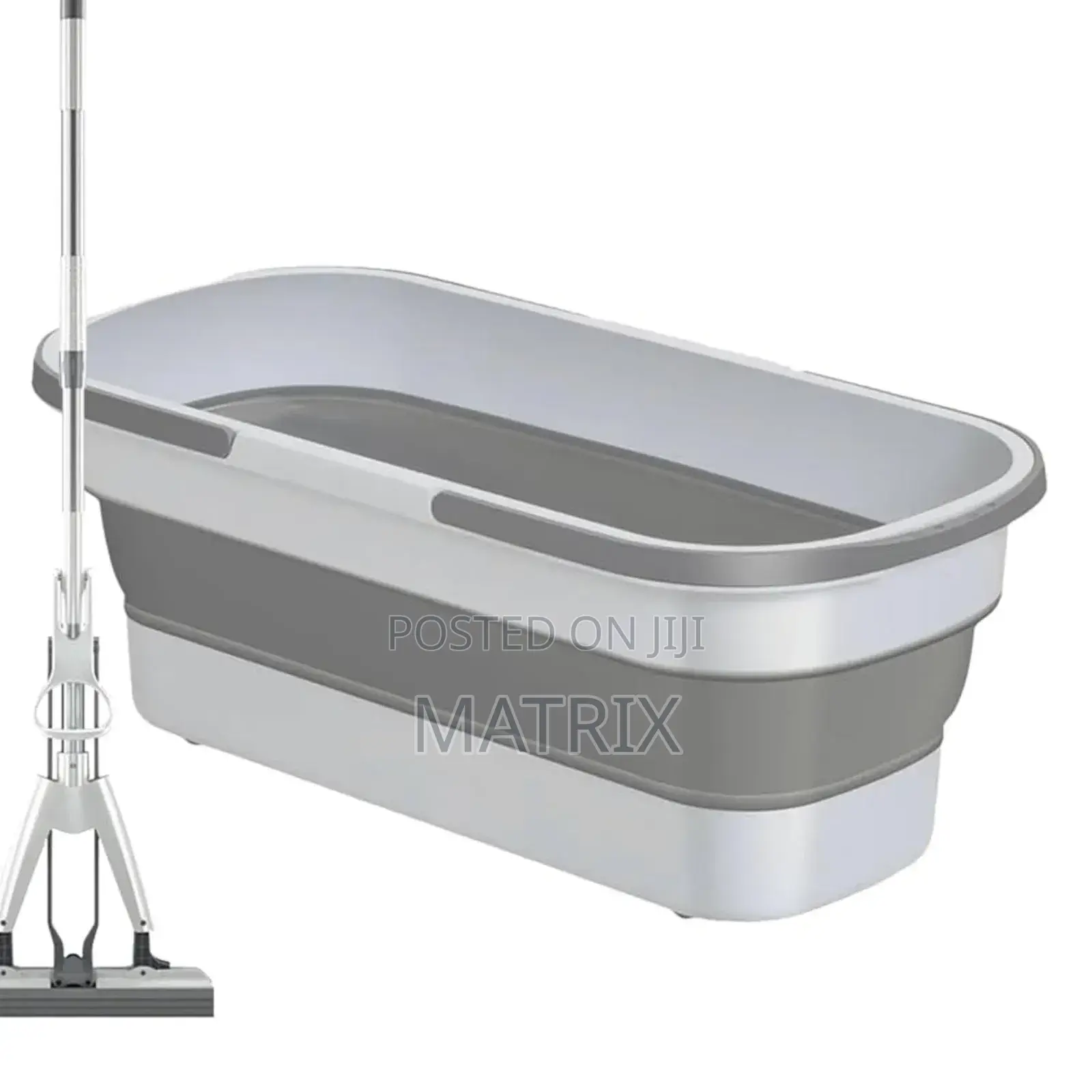 Foldable Mop Bucket Collapsible Portable Wash Basin Large Flat Mop