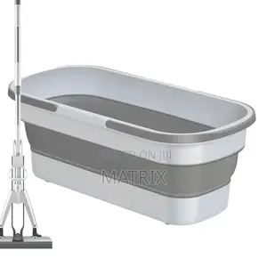 Foldable Mop Bucket Collapsible Portable Wash Basin Large Flat Mop