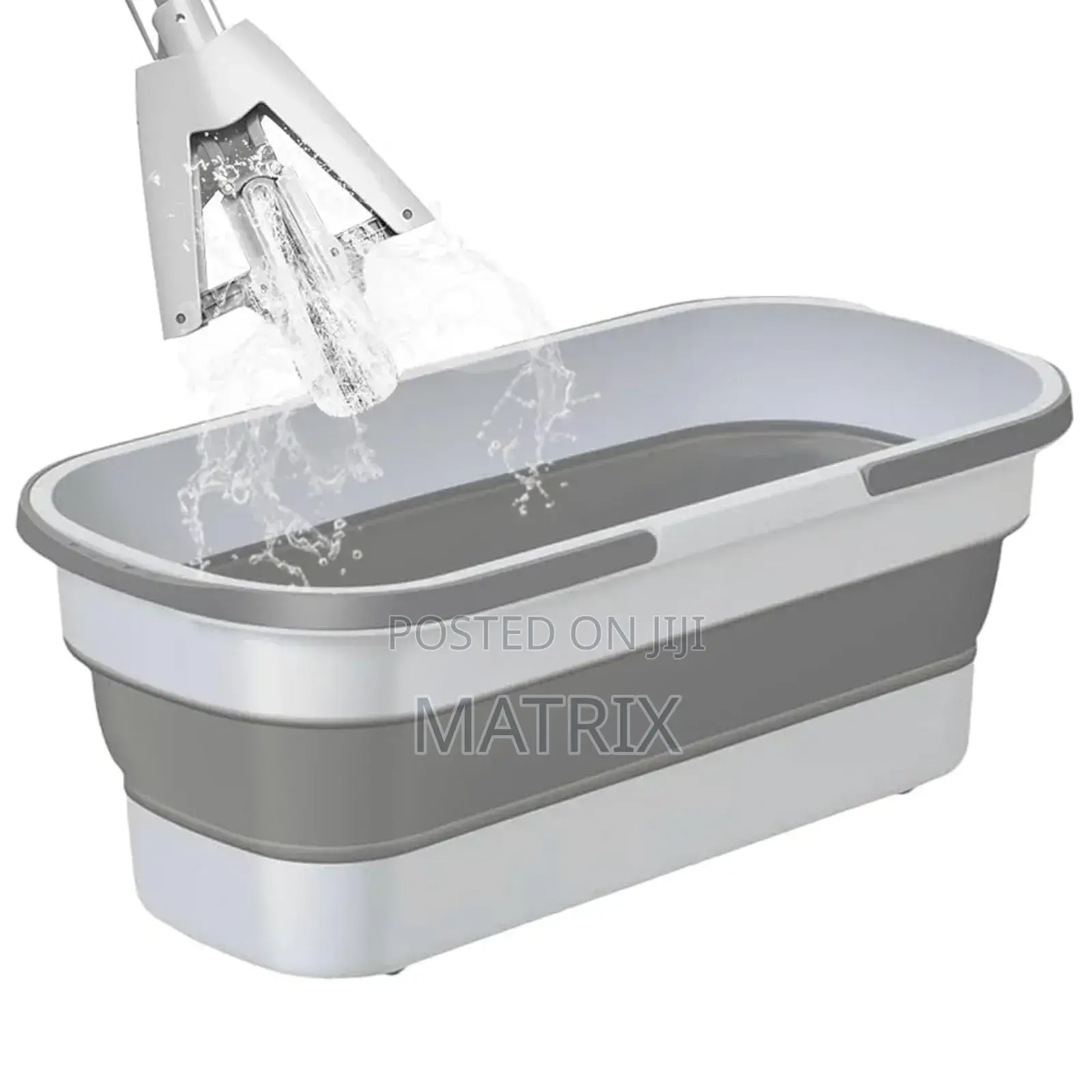 Foldable Mop Bucket Collapsible Portable Wash Basin Large Flat Mop