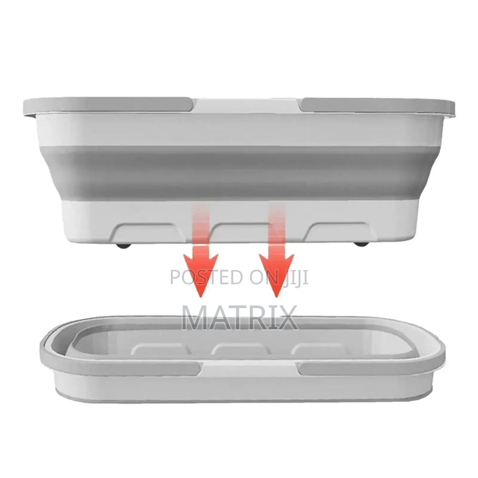 Foldable Mop Bucket Collapsible Portable Wash Basin Large Flat Mop