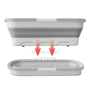 Foldable Mop Bucket Collapsible Portable Wash Basin Large Flat Mop