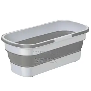 Foldable Mop Bucket Collapsible Portable Wash Basin Large Flat Mop