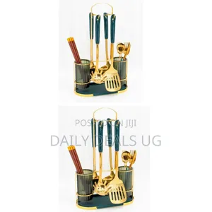 Kitchen Utensil Holder Countertop 2 Cups Cooking Cutlery Rack