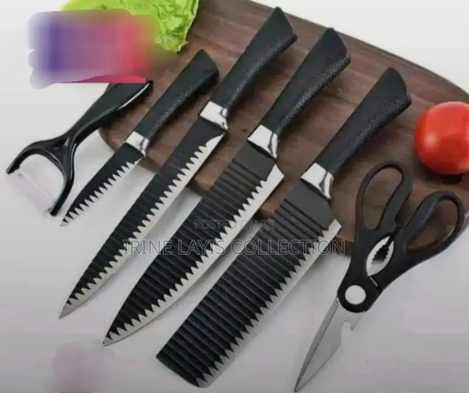 6-Piece Kitchen Knife Set With a Non-Stick Coating.