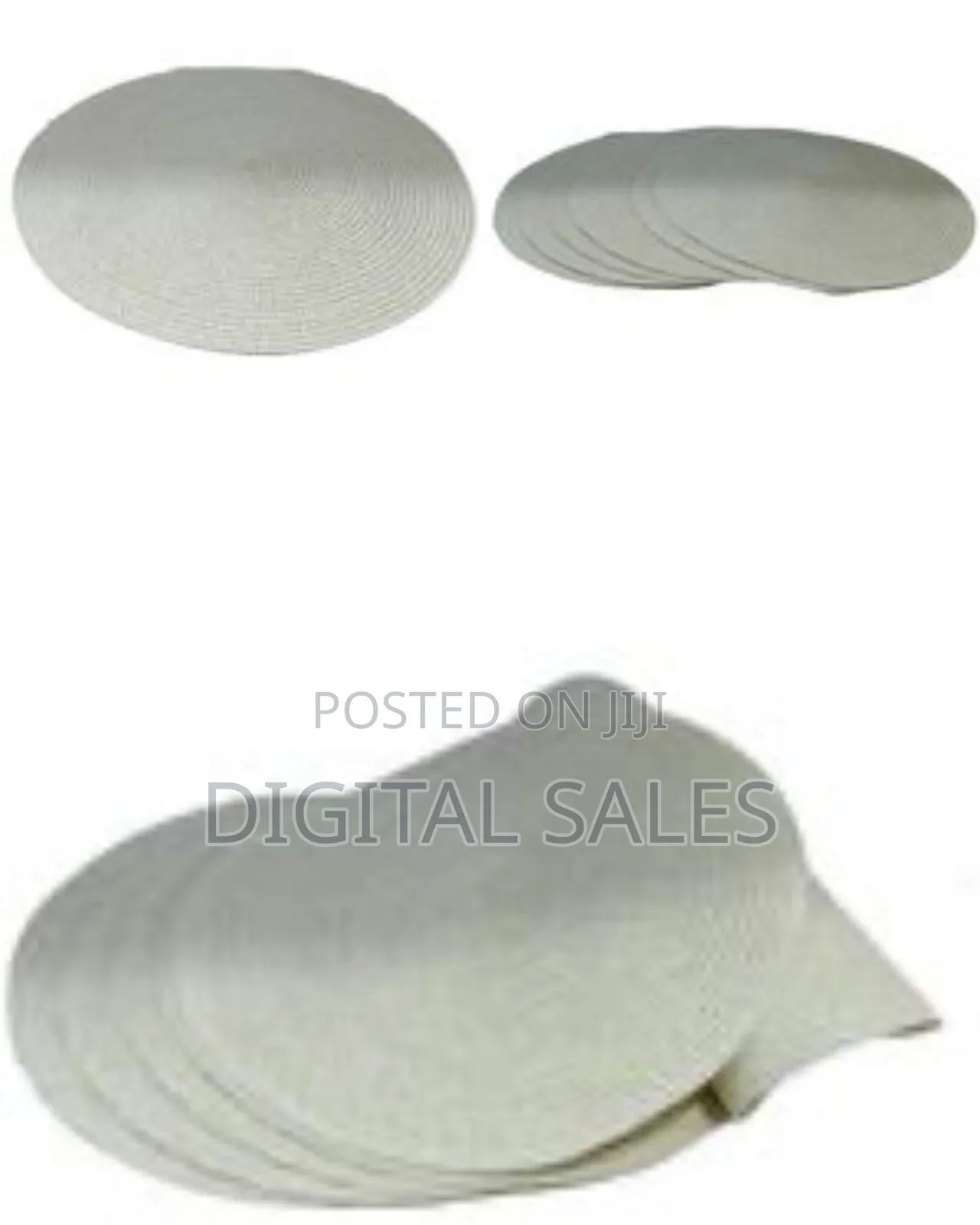 6 Pc Round Decorative Placemats Table