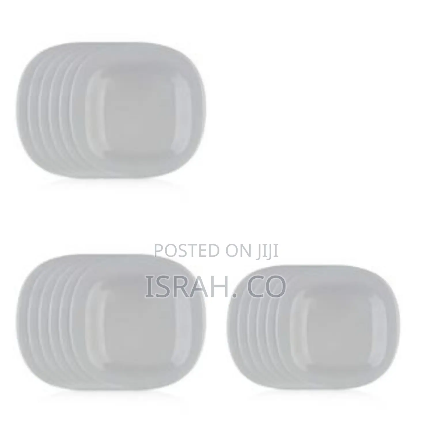 6 Pieces of Luminarc Square Plain Design Side Plates