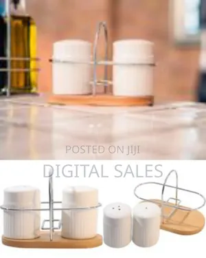 Classic Porcelain Salt and Pepper Shakers for Table - Vintage Salt