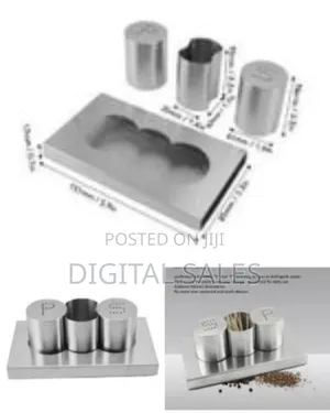 Stainless Table Set With Napkin Holder Toothpick Dispenser Pepper