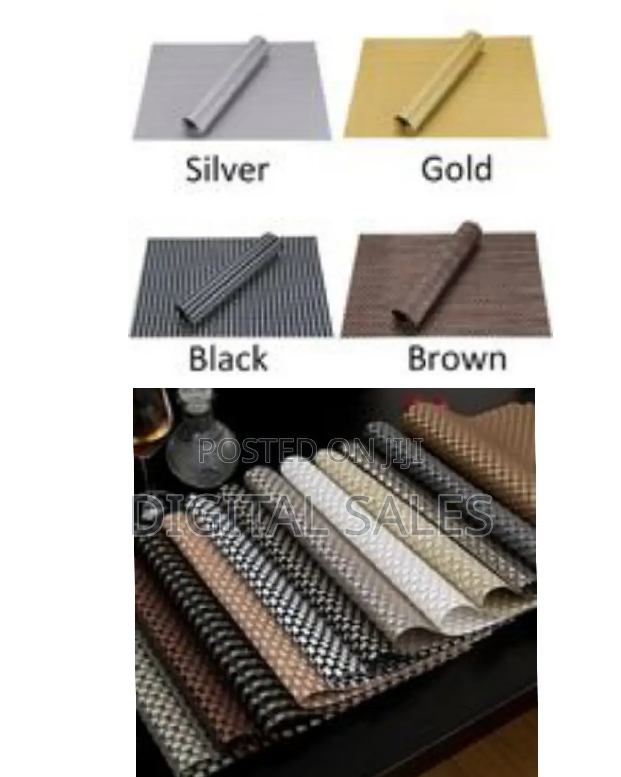 Rectangular Vinyl Plastic Placemats Set of 6 Washable Heat
