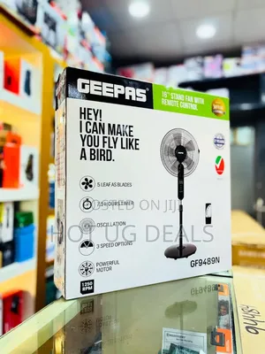 Geepas 16" Stand Fan With Remote Control - Multicolor