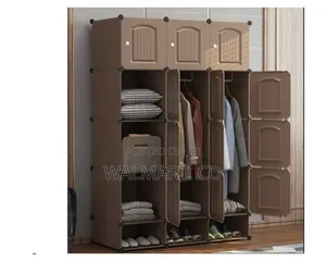 Three Column Plastic Wadrobe Closet