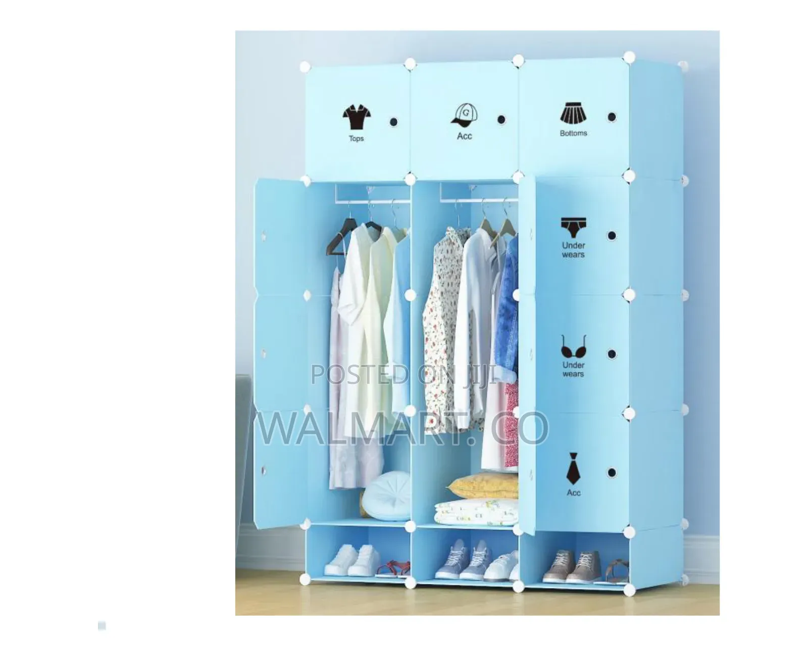 Three Column Plastic Wadrobe Closet