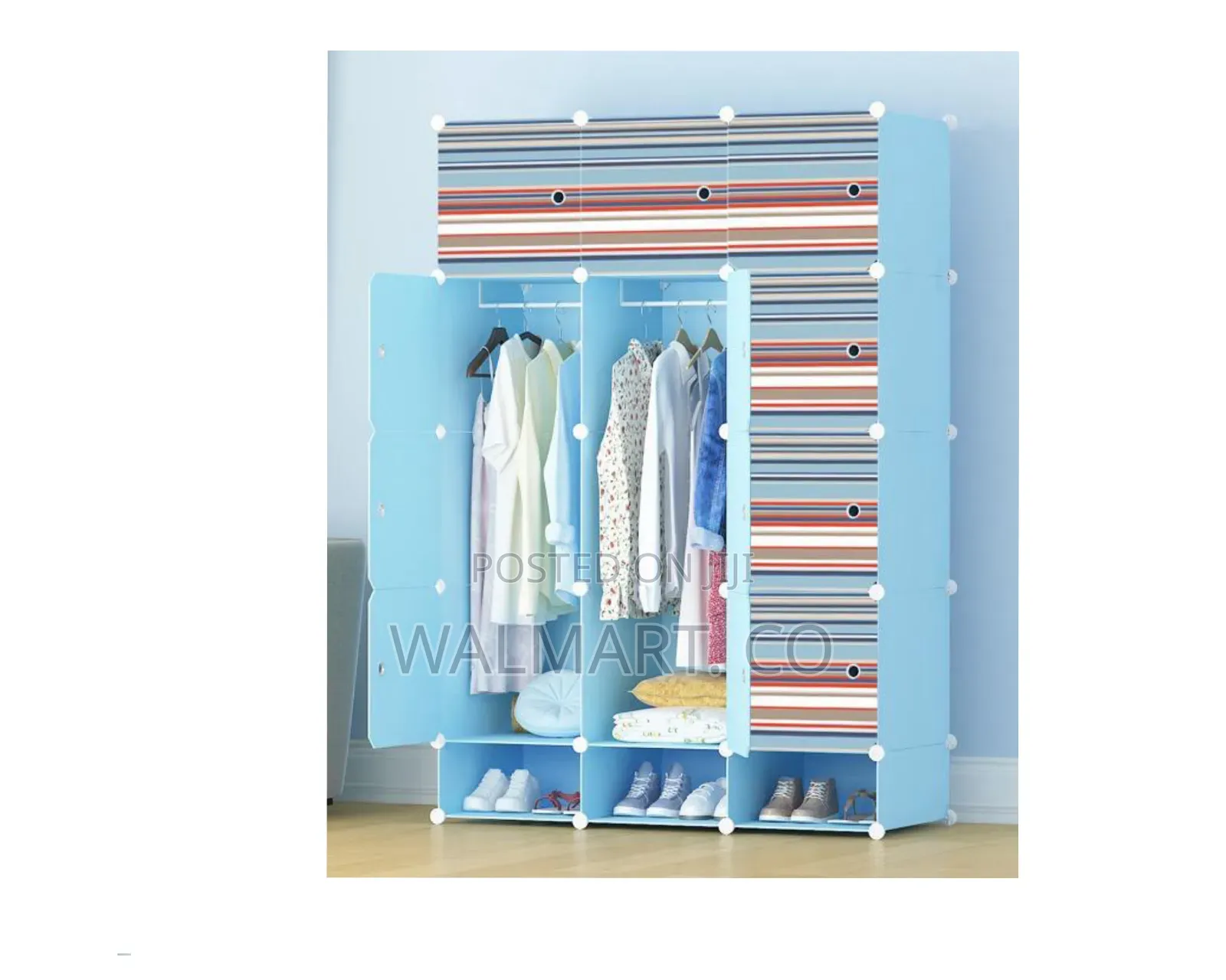Three Column Plastic Wadrobe Closet