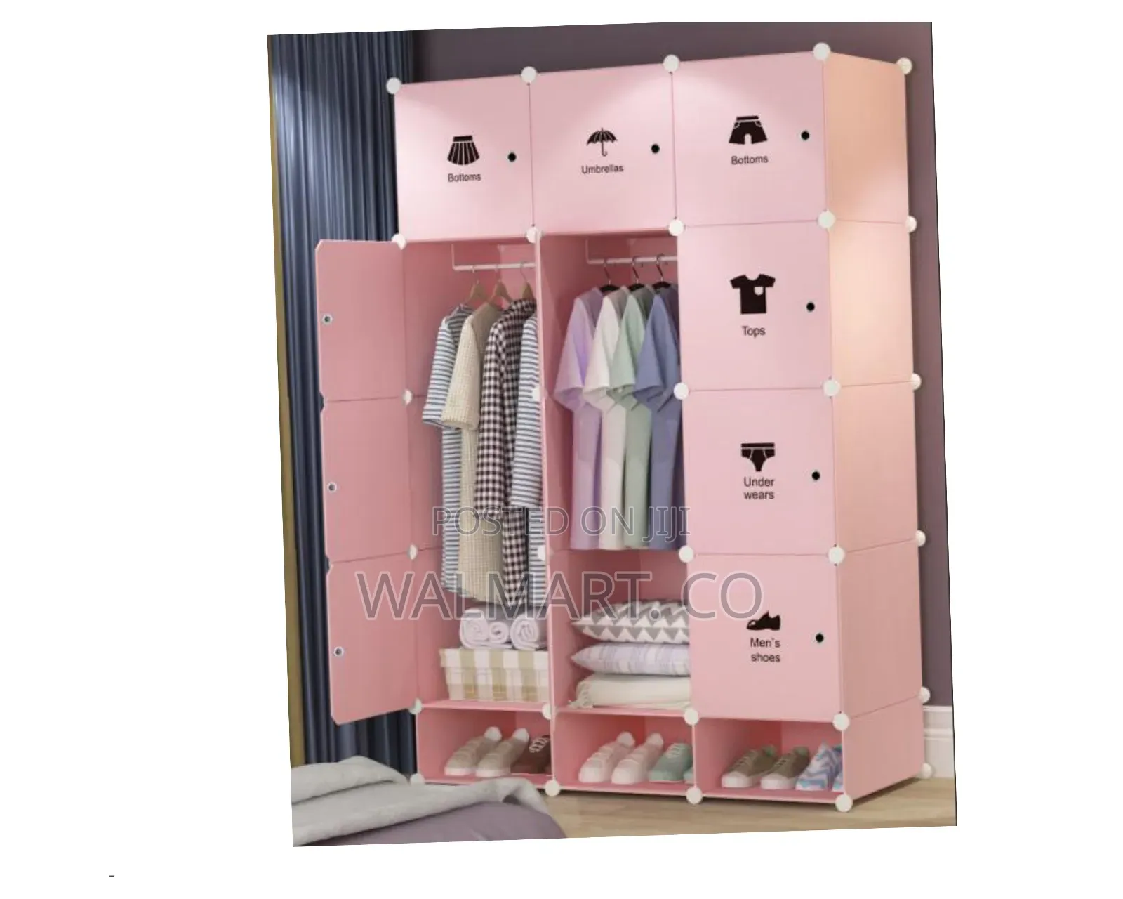 Three Column Plastic Wadrobe Closet