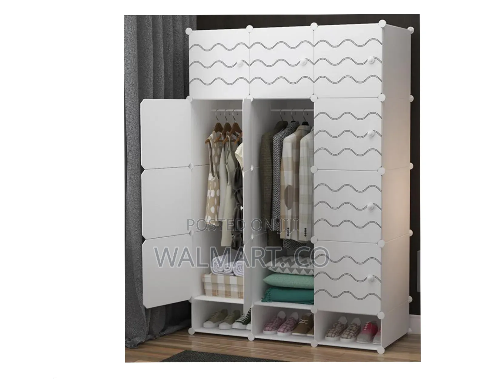 Three Column Plastic Wadrobe Closet