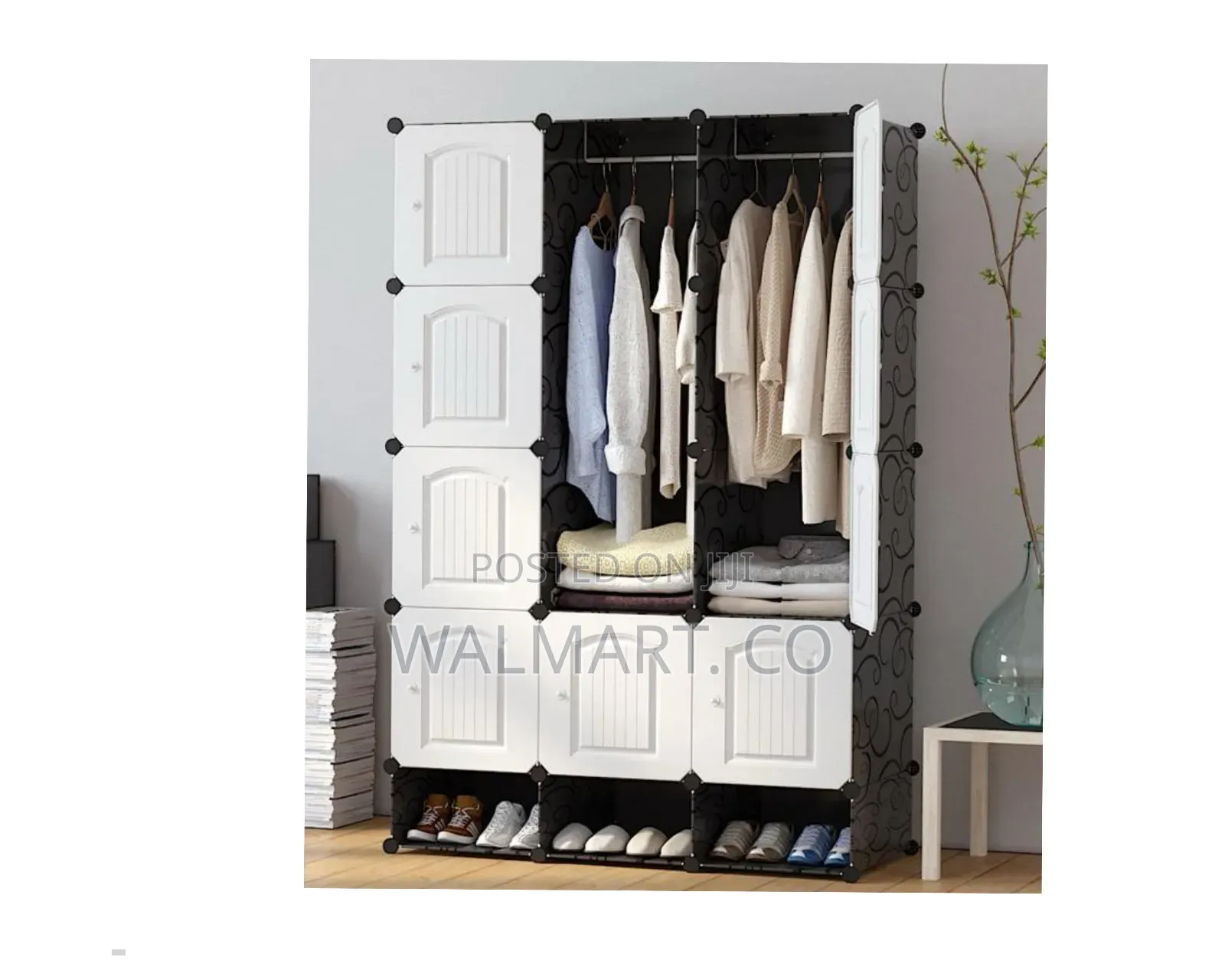 Three Column Plastic Wadrobe Closet