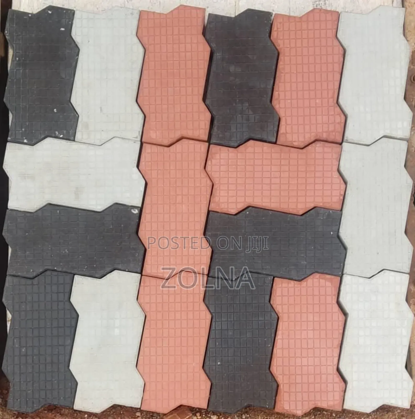 Zig Zag Pavers With Color