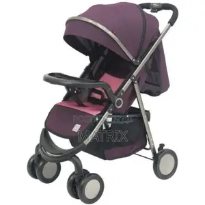 Four Wheeled Multifunctional Baby Stroller - Multicolour