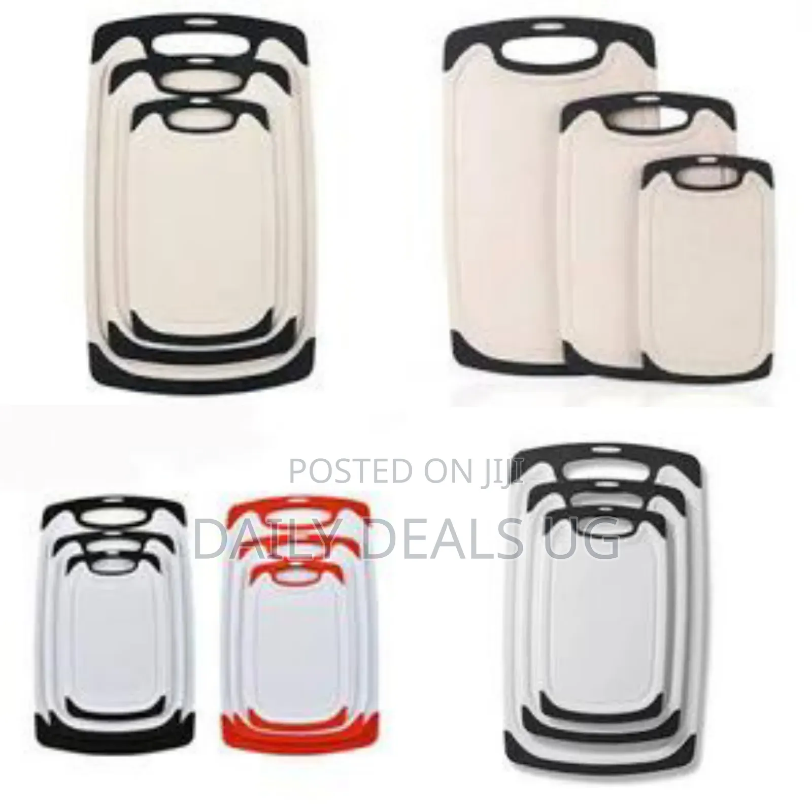 Cutting Boards for Kitchen W/Juice Groove, Non Slip Handles Reversible