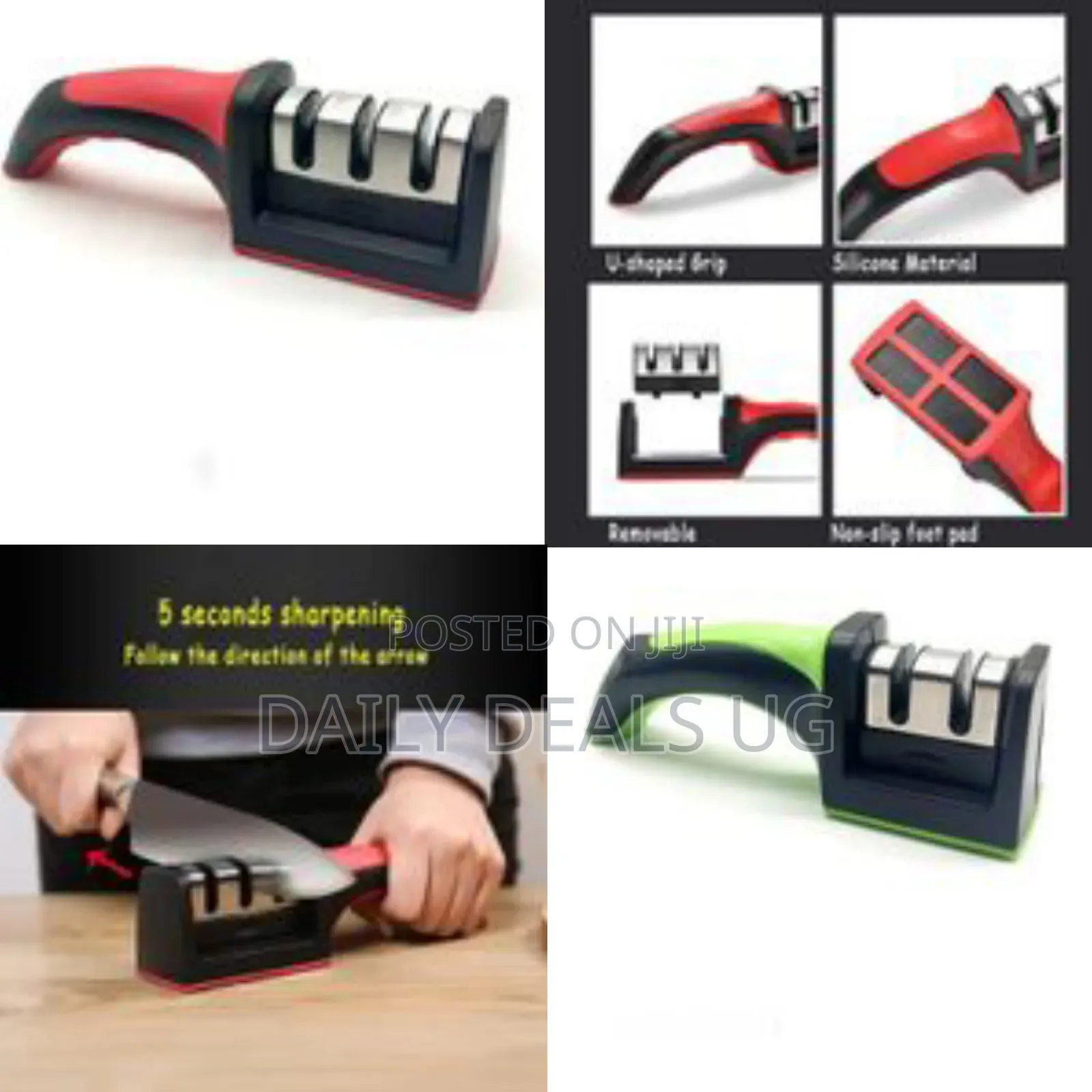 3/4 Stage Kitchen Knife Sharpener Handheld Multi-Function Quick Sharp