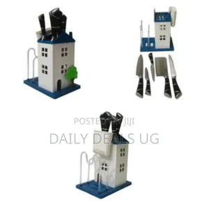 Knife Set in House Case With a Plate Rack and Cutlery Stand