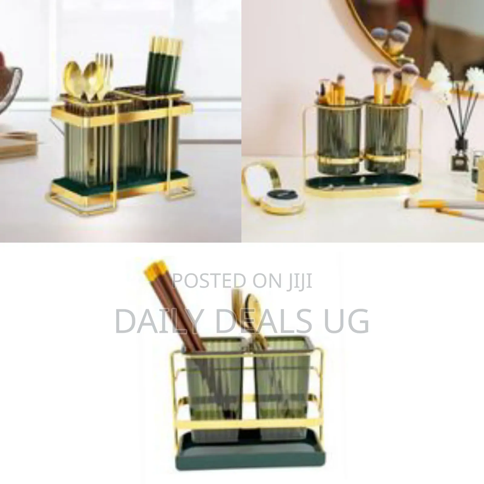 Kitchen Utensil Holder for Countertop 2cups Cooking Caddy Cutlery Rack