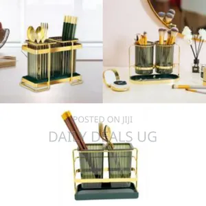 Kitchen Utensil Holder for Countertop 2cups Cooking Caddy Cutlery Rack