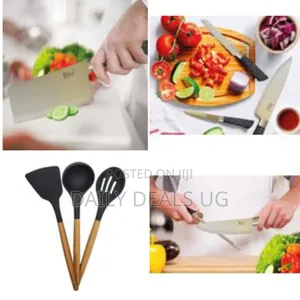 Bass 11 Piece Stainless Steel Modern Knife Set on Block Stand