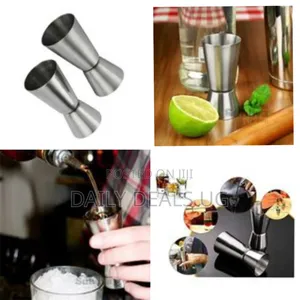 2pc Jigger Spirit Cocktail Alcohol Bar Double Shot Measure Cup 25/50ml