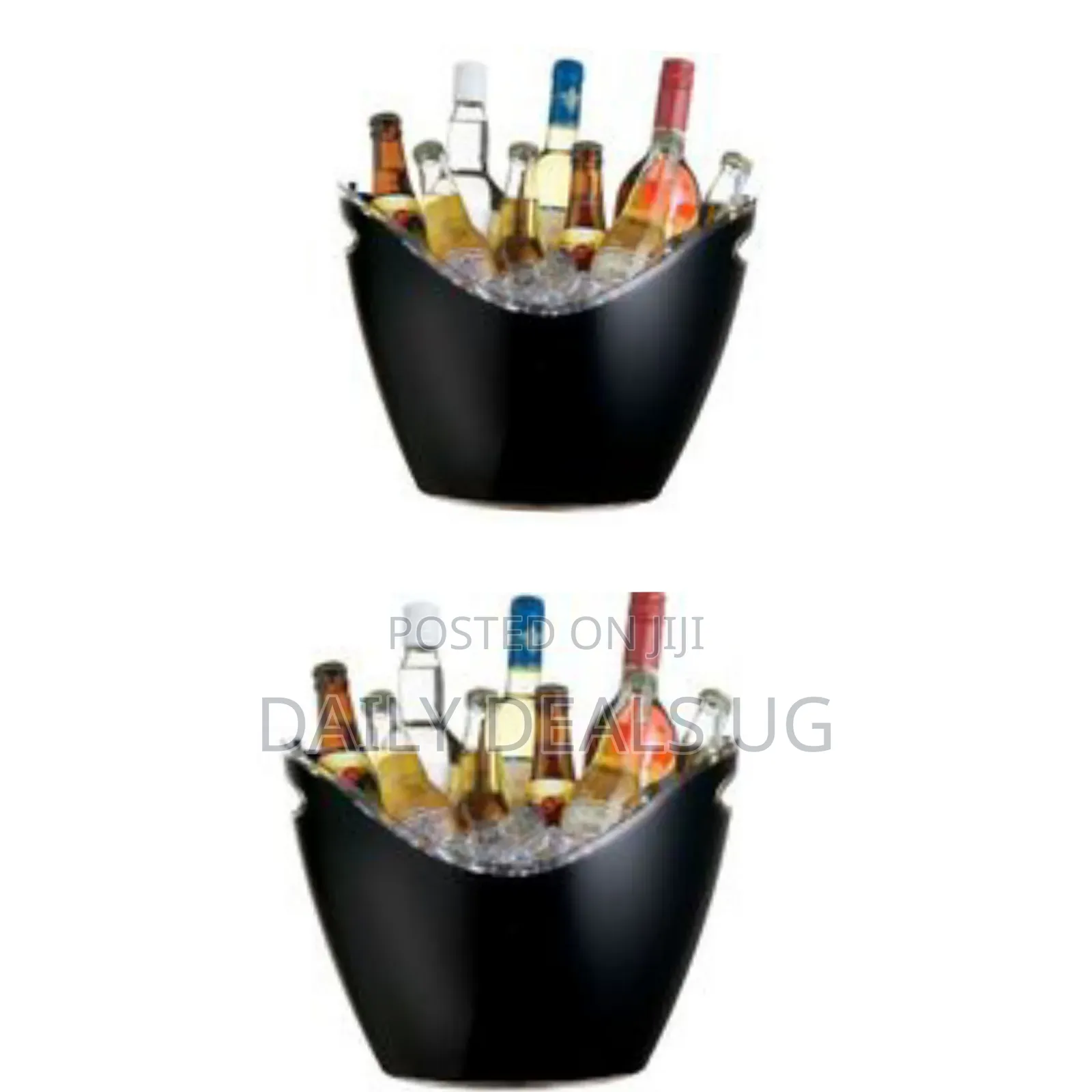 Co-Rect Acrylic 8 Bottle Beer,Champagne,Wine Ice Bucket, 8l- Black