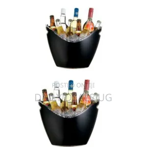 Co-Rect Acrylic 8 Bottle Beer,Champagne,Wine Ice Bucket, 8l- Black