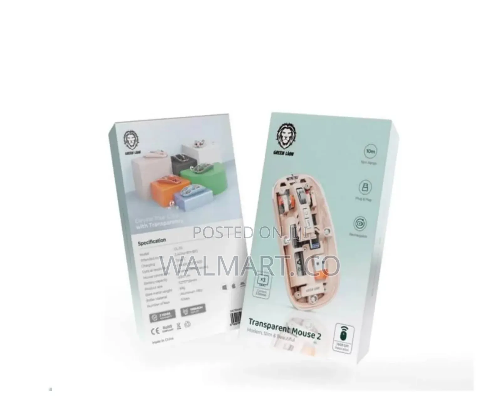 400 Mah Green Lion Wireless Bluetooth Transparent Mouse