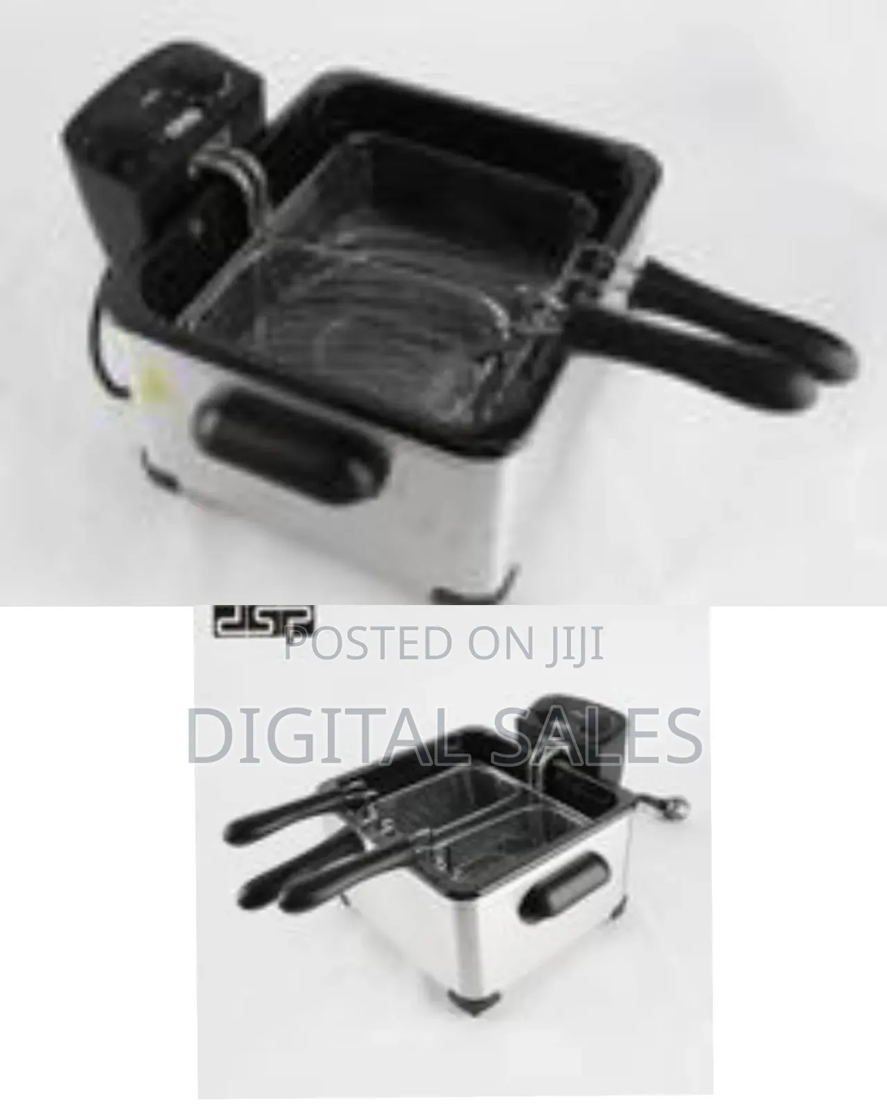 DSP 5.0 L Triple Basket Electric Deep Fryer With 2 Baskets Lids
