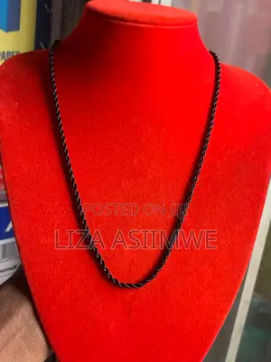 Cool Black Rope Chain Necklace (20 Inches)